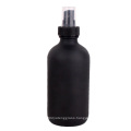 empty 250ml round matte black perfume spray glass bottle with mist fine sprayer